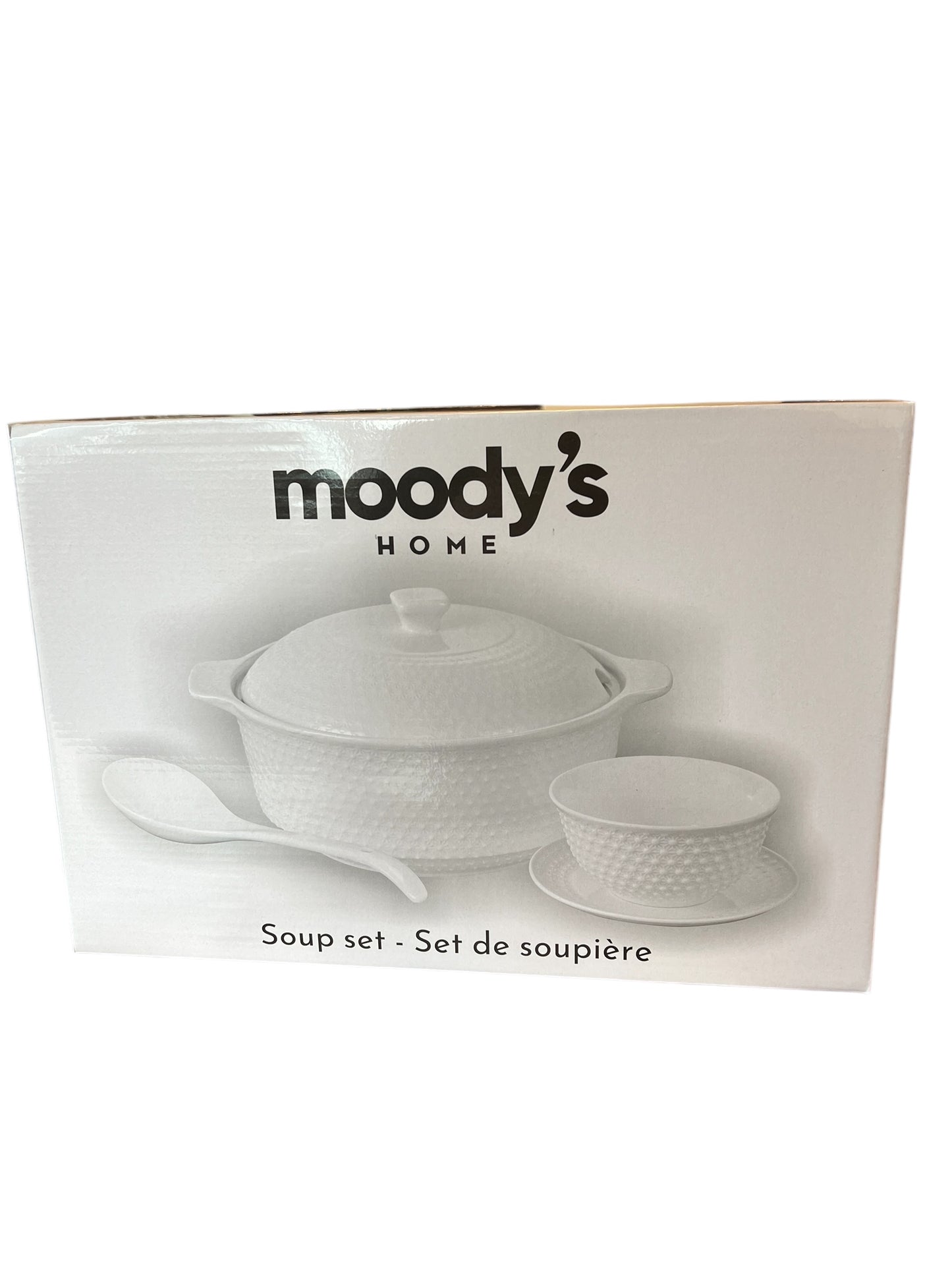 Ensemble de Soupière Élégant Moody’s Home – Service de Table en Porcelaine 15 PCS