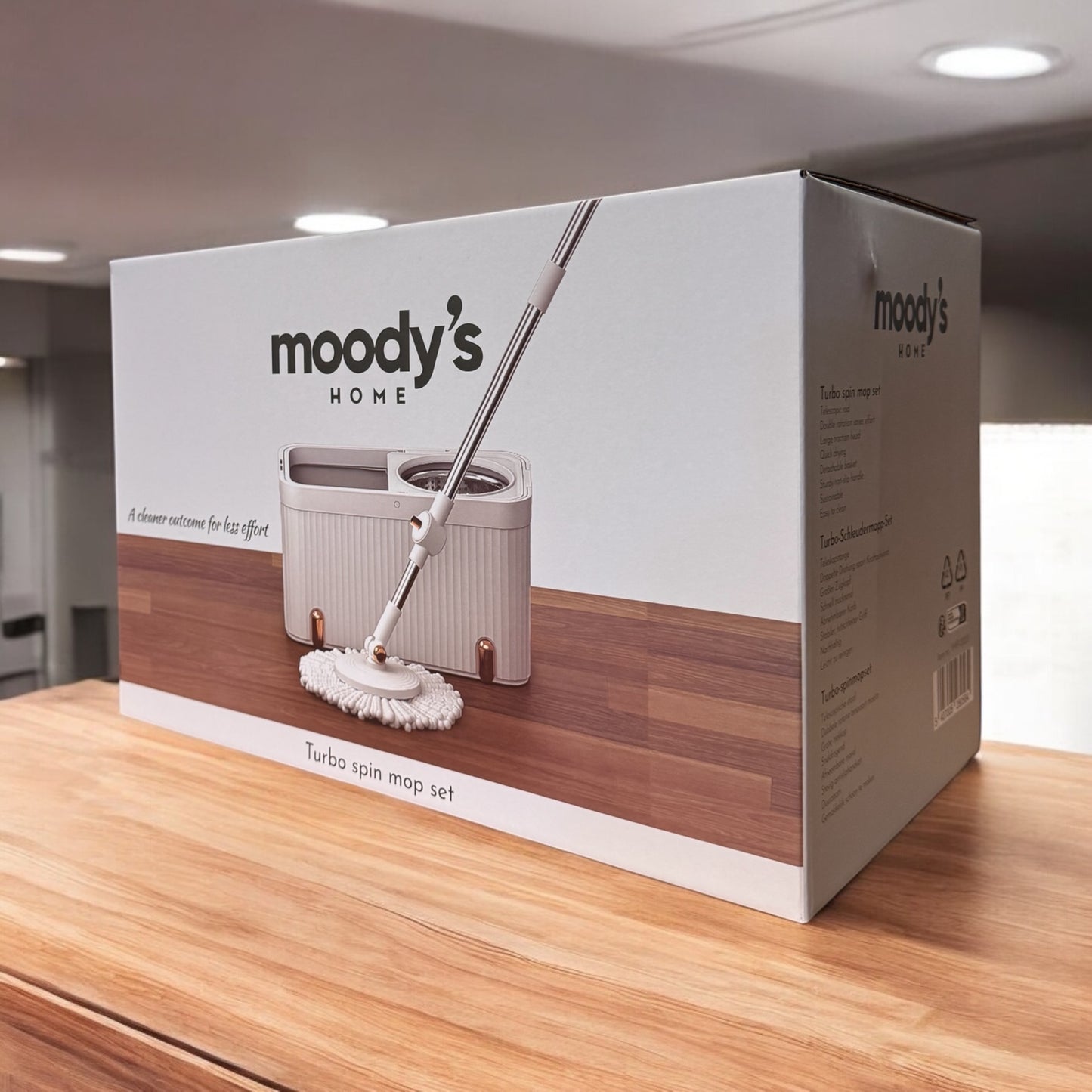 Moody's Home Turbo Spin Mop Set – Un Nettoyage Efficace Sans Effort