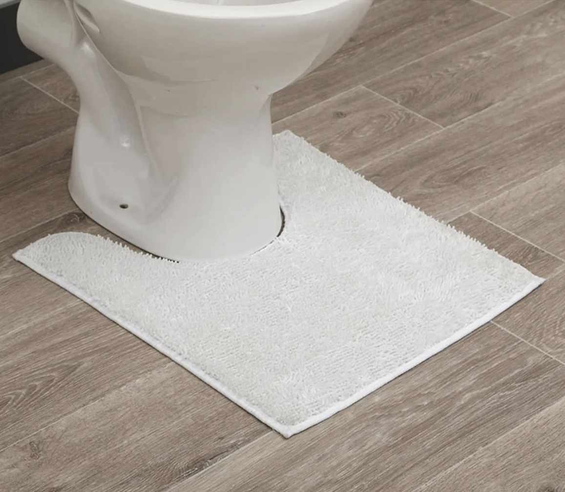 Tapis Contour Wc En Polyester 45 X 50 Cm