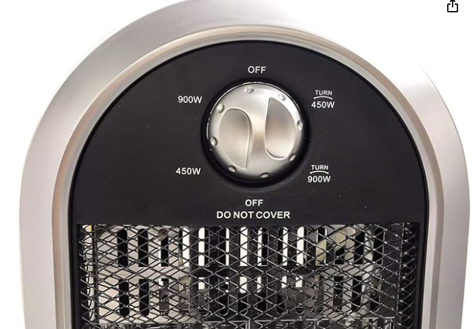 Chauffage électrique au carbone 900 W oscillant deux puissances deux éléments JR-90C