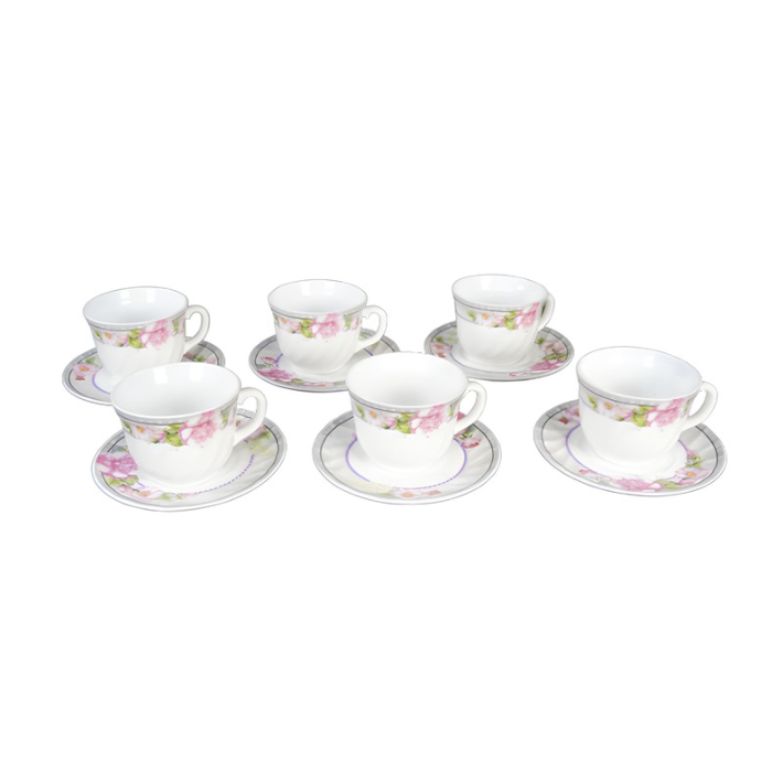 Ensemble Tasse et Assiette à thé de Qualité Supérieure de 190 ml – Lot de 6