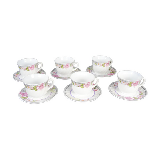 Ensemble Tasse et Assiette à thé de Qualité Supérieure de 190 ml – Lot de 6