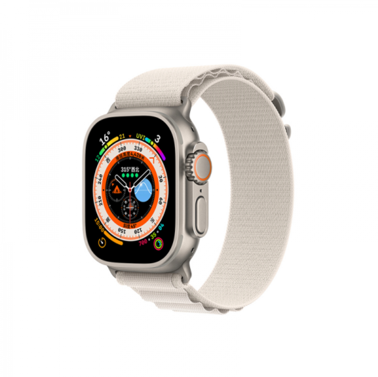 Wiwu SW01 Ultra Smartwatch – Silver Case, Includes Orange and Silver Sport Bands