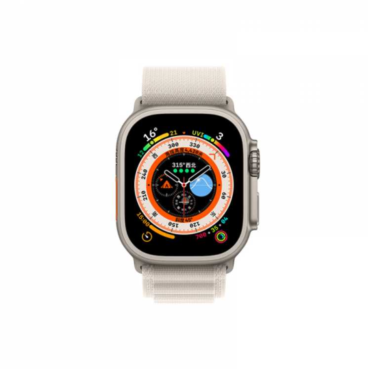 Wiwu SW01 Ultra Smartwatch – Silver Case, Includes Orange and Silver Sport Bands