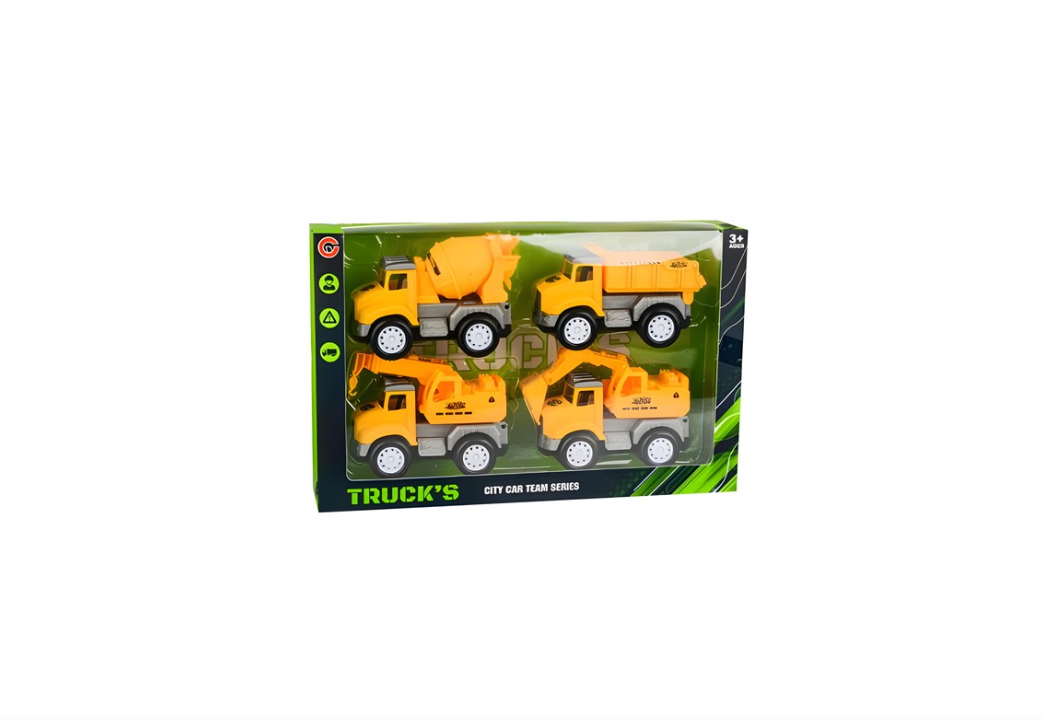 Set of 4 Construction Vehicles for Boys