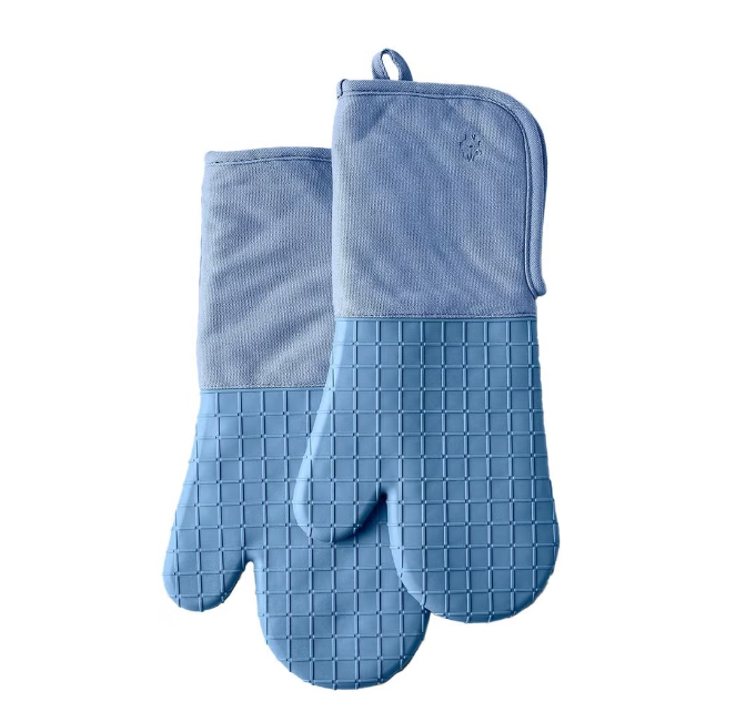 Danny Home Heat Resistant Oven Mitts with Non-Slip Silicone Coating 1 Piece