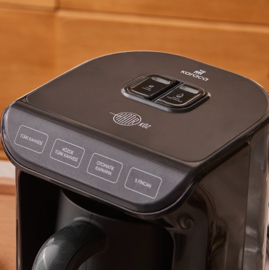 Karaca Hatır Ember Turkish Coffee Maker and Wave Turkish Coffee Machine 5 Cup Capacity with Lots of Foam