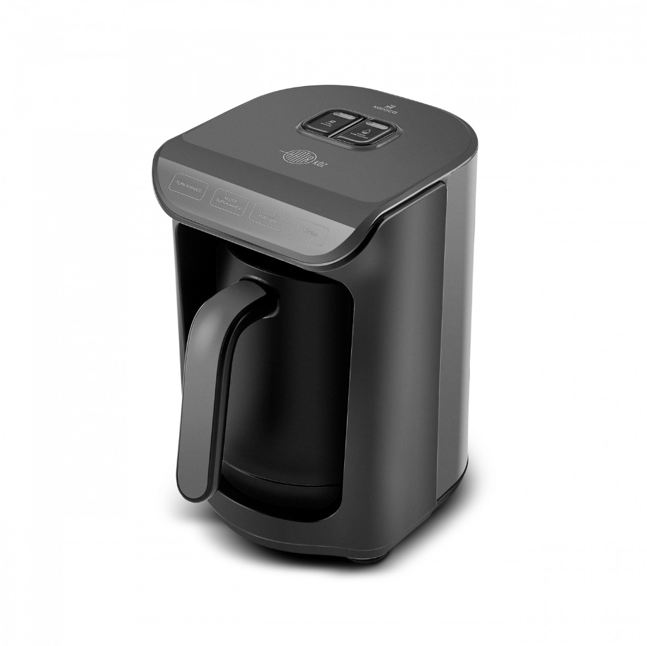 Karaca Hatır Ember Turkish Coffee Maker and Wave Turkish Coffee Machine 5 Cup Capacity with Lots of Foam