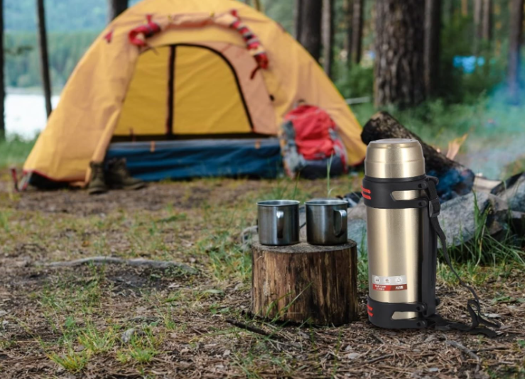 Bouteille Isotherme en Acier Inoxydable à Double Couche - 2000 ml Pour le Sport et le Camping