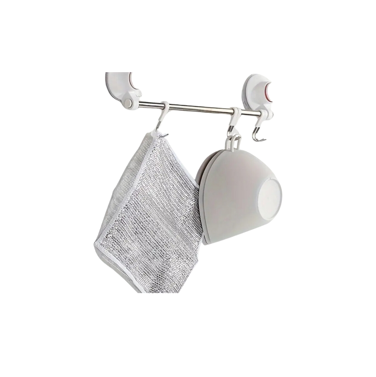 Lot de 8 Torchons de Cuisine à Séchage Rapide – Tampons à Récurer Réutilisables en Microfibre et Fil Argenté