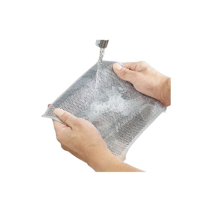 Lot de 8 Torchons de Cuisine à Séchage Rapide – Tampons à Récurer Réutilisables en Microfibre et Fil Argenté