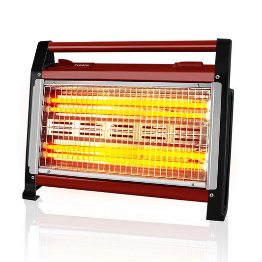 Lexical LQH-8023-4 Chauffage à Quartz, 1600W avec 4 Éléments Chauffants, Fonction Humidificateur & Ventilateur