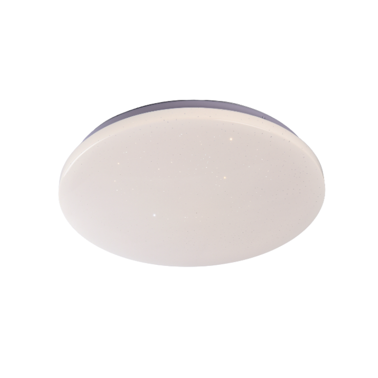 Plafonnier LED Minimaliste Blanc avec Effet Lueur d'Étoiles