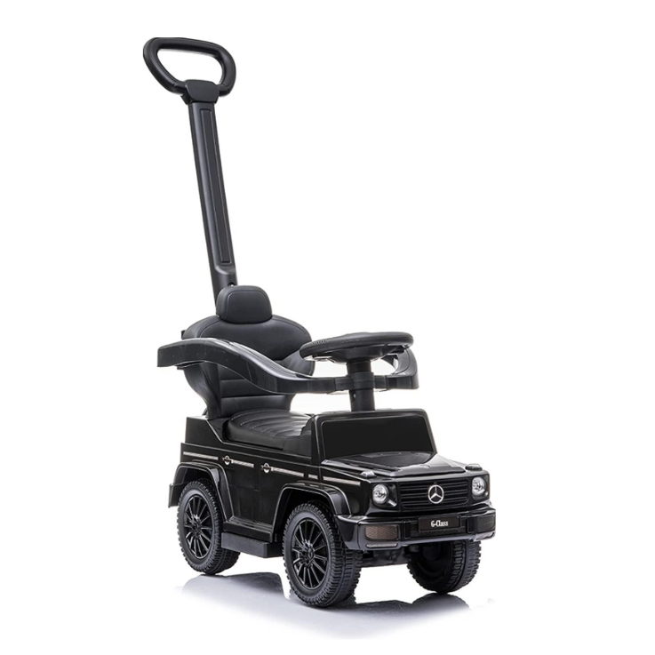 Mercedes G baby-schommelauto – Duwstang en schuiffunctie, vanaf 1 jaar (zwart)