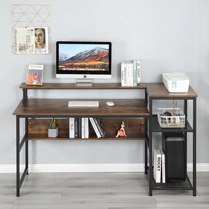 Bureau de Travail Ogdon avec Cadre Métallique Durable