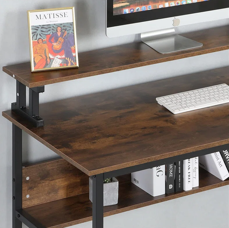 Bureau de Travail Ogdon avec Cadre Métallique Durable
