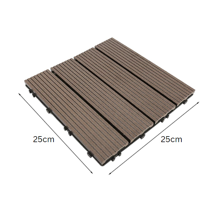Dalles Emboîtables en Bois et Plastique Antidérapantes