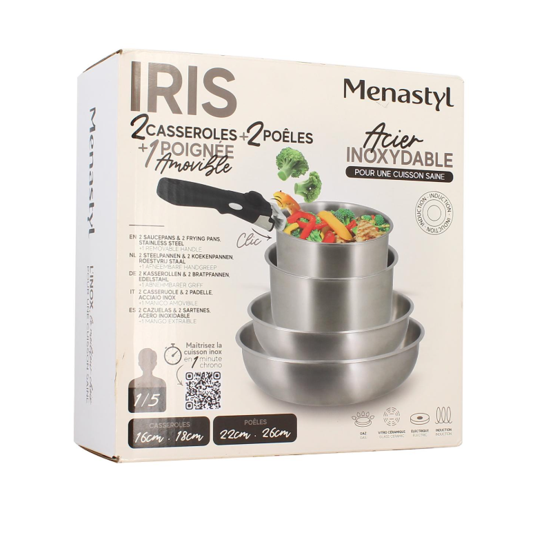 Batterie de cuisine inox IRIS – Menastyl