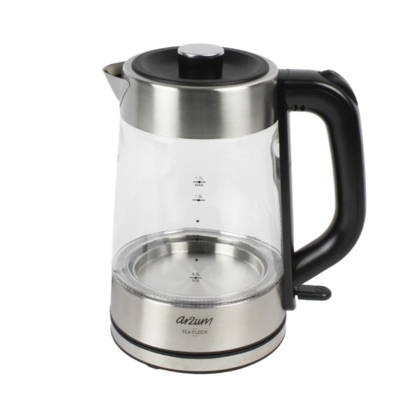 ARZUM Théière Électrique 2-en-1 en Verre – 1,7 L + 1,0 L – 2200 W