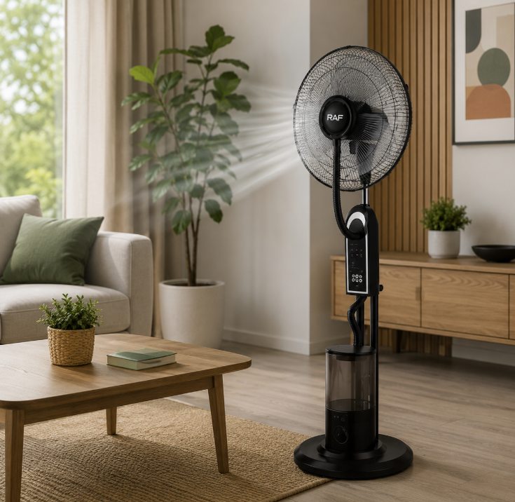 RAF R.936 Ventilateur Brumisateur sur Pied – 5 L – Télécommande – 3 Vitesses