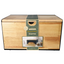 DANNY HOME – Boîte à Pain Noire en Acier Inoxydable et Bois – 35,6 × 21,7 × 20,9 cm