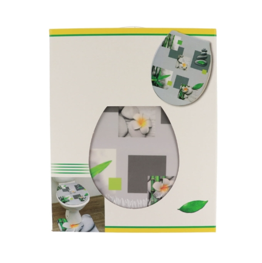 TENDANCE Abattant De Toilette En Thermodur Avec Fixations En Plastique Haute Qualité, 37,5 × 46 C