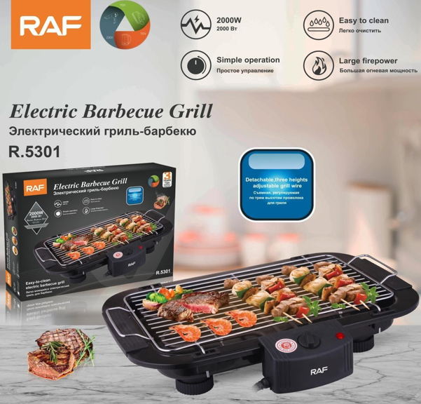 Grill barbecue électrique RAF – 2000 W