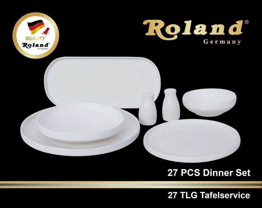 Roland Germany Service de Table en Porcelaine – 27 Pièces – 6 Personnes