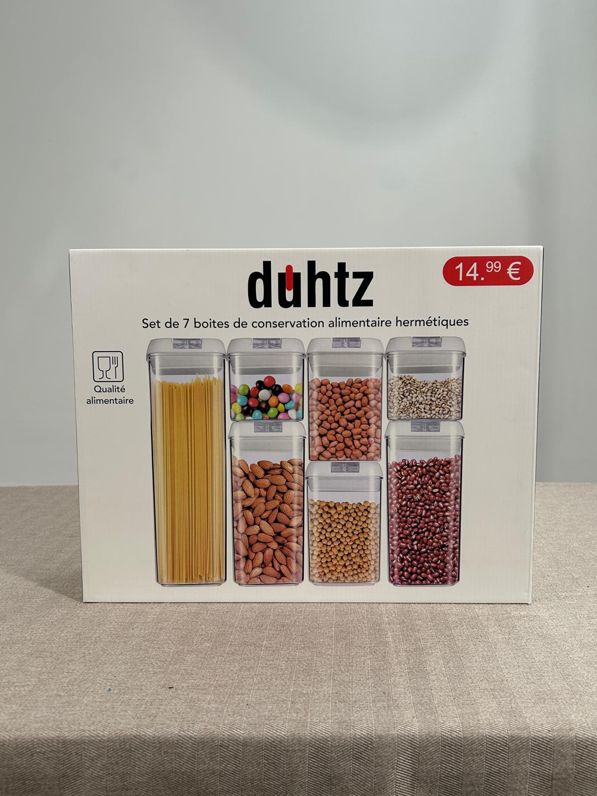 Duhtz Boîtes de Conservation Hermétiques – Set avec Couvercle Étanche