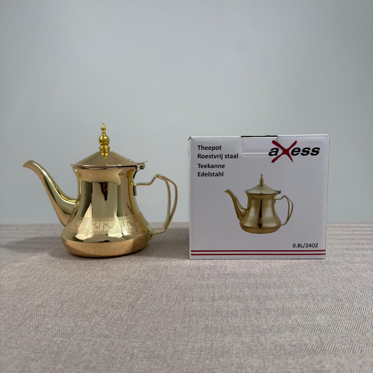 Théière orientale dorée-Axess Image principale du produit