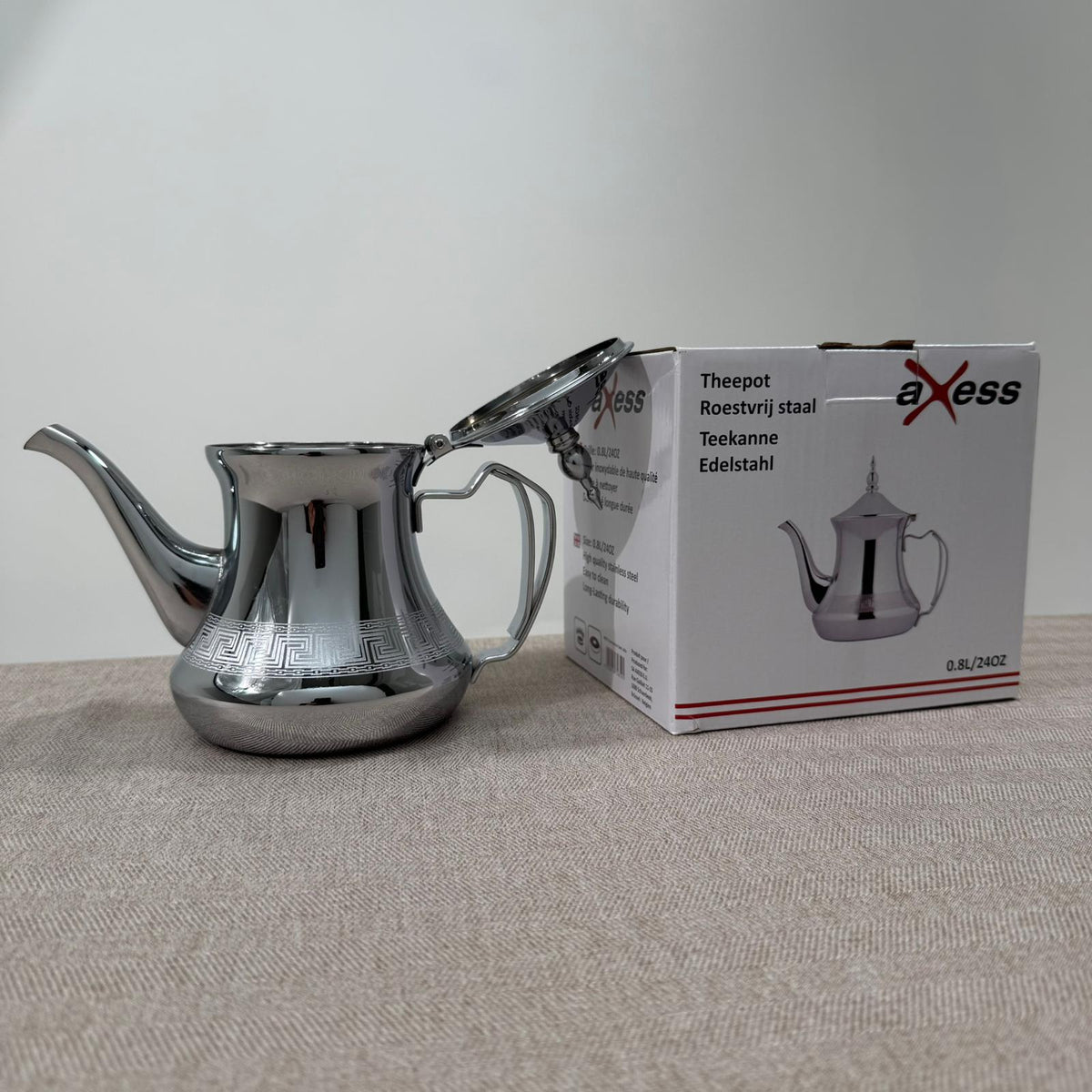 Théière orientale argentée-Axess Image principale du produit