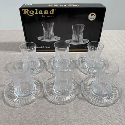 Set de Verres à Thé Elegance – 12 Pièces