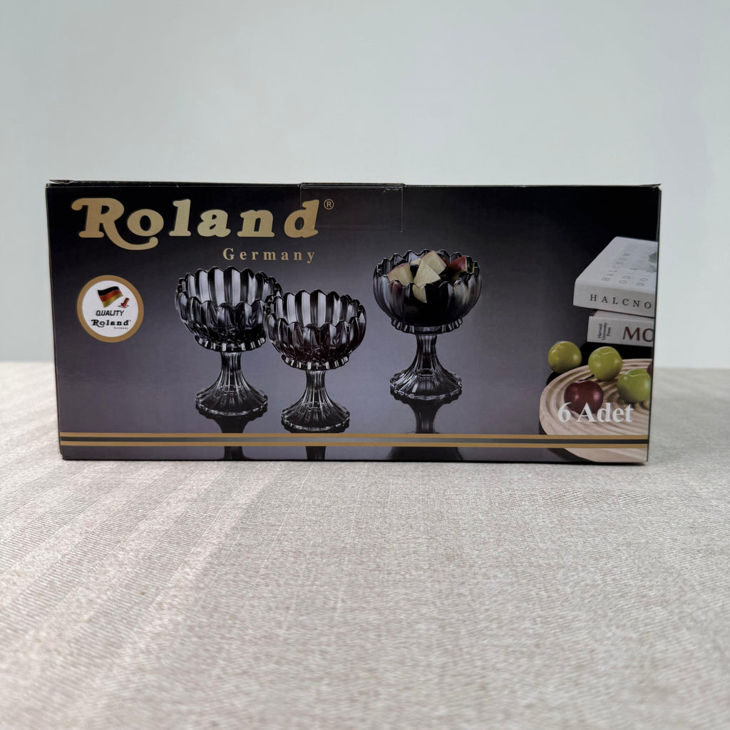 Set de Coupes à Glace – 6 Pièces en Verre Cristal