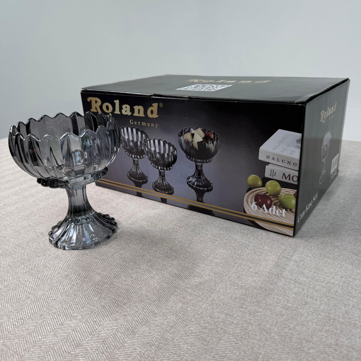Set de Coupes à Glace – 6 Pièces en Verre Cristal