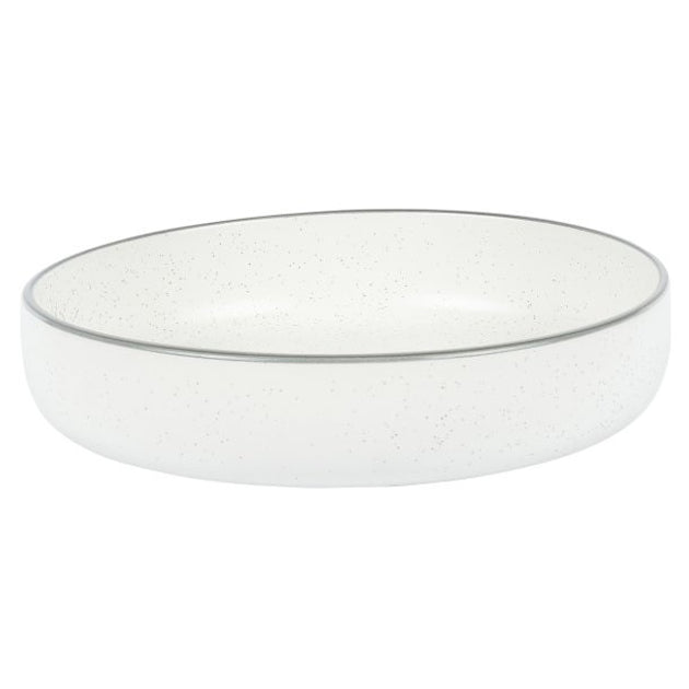Service de table 16 pièces blanc gris en porcelaine