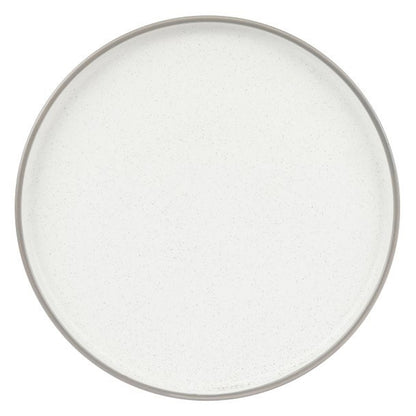 Service de table 16 pièces blanc gris en porcelaine