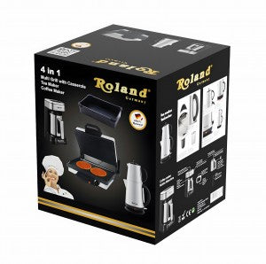 Set 4-en-1 Roland – Multigrill, casserole, théière et cafetière électrique