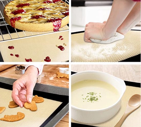 Herbruikbare ovenmat - 30 x 40 cm - Hittebestendig 250°C - Zwart - Hygiënisch - Wasbaar