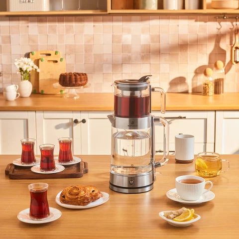 Karaca Luma Théière Électrique en Verre – 2,8 L – 2200 W