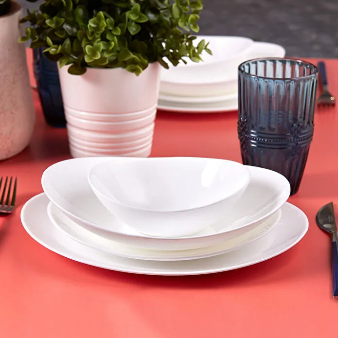 Karaca White Pure 24 Parça 6 Kişilik Yemek Takımı