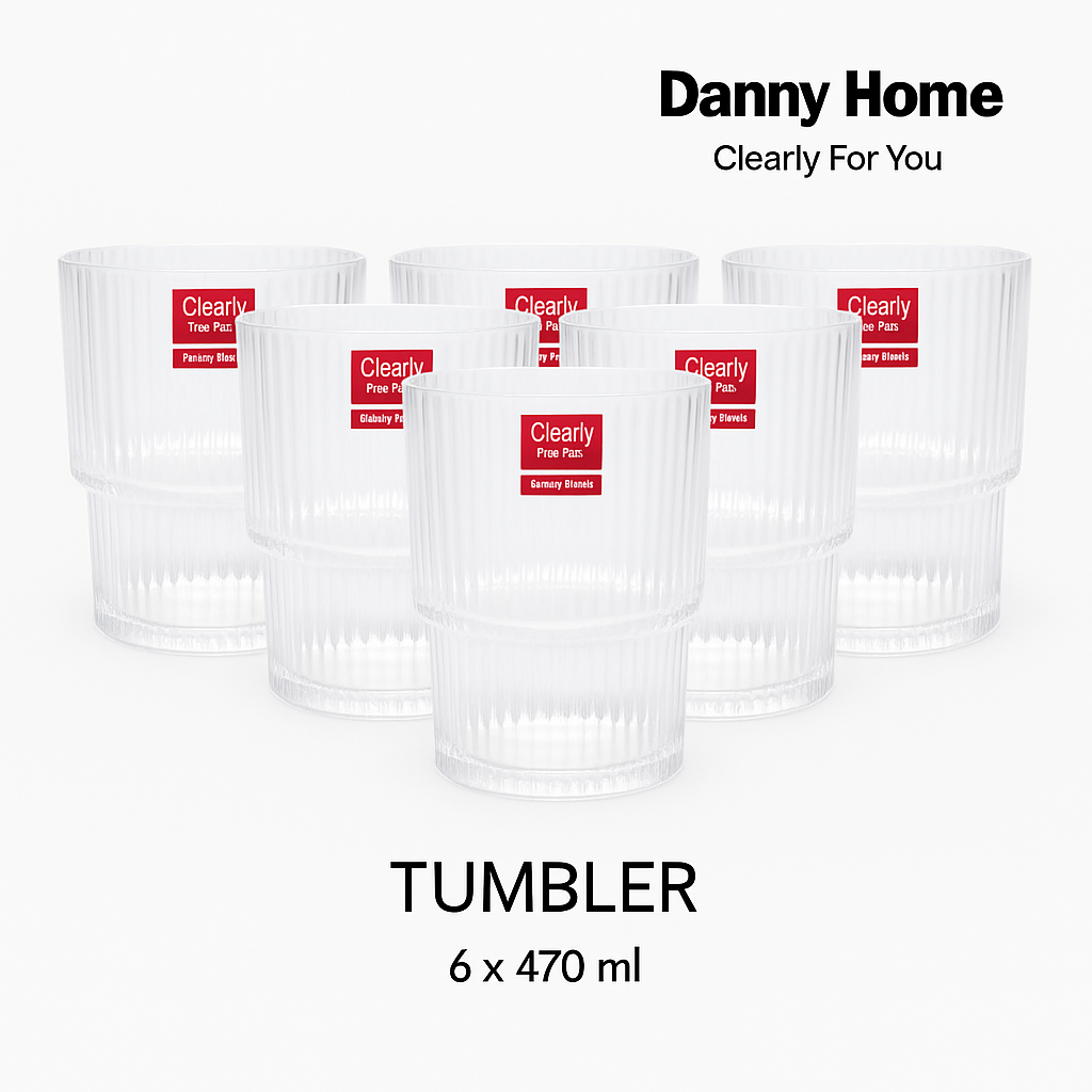 Set de 6 Verres à Eau Grande Capacité (470 ml) -  Danny Home™ Image principale du produit