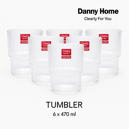 Set de 6 Verres à Eau Grande Capacité (470 ml) -  Danny Home™