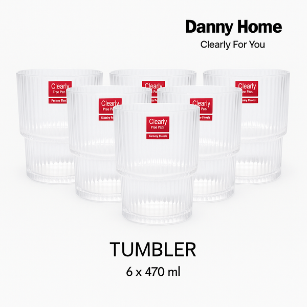 Set de 6 Verres à Eau Grande Capacité (470 ml) -  Danny Home™