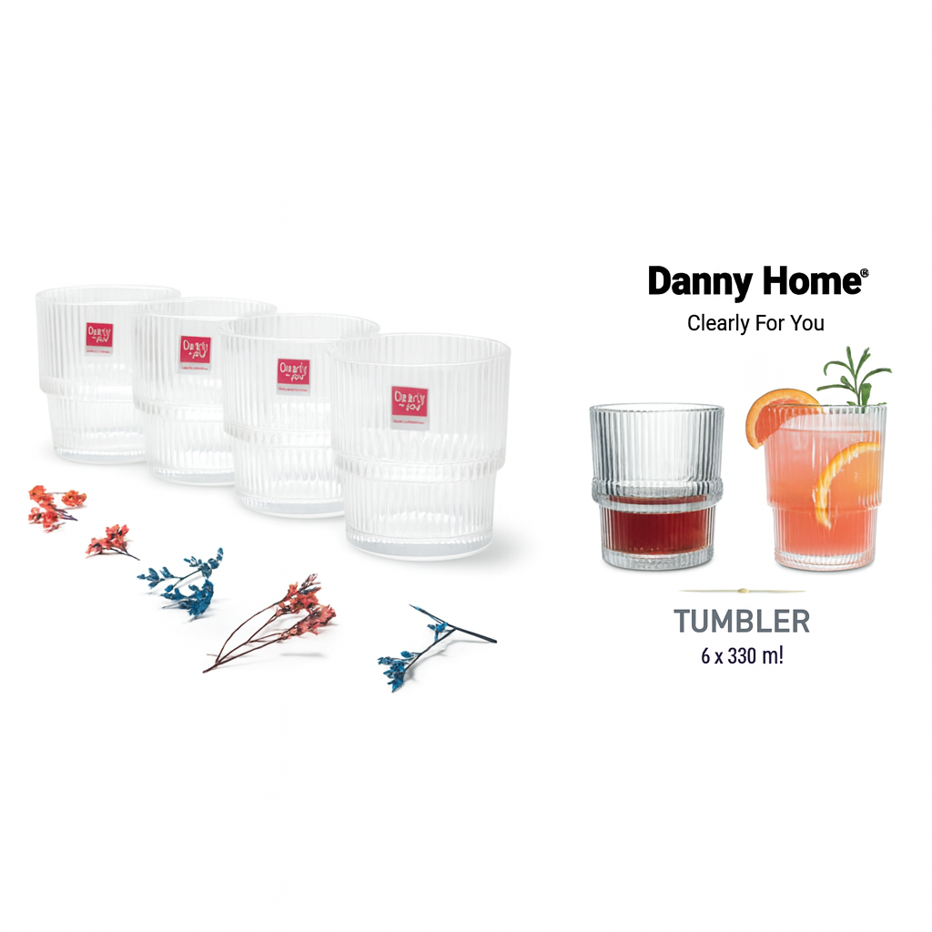 Lot de 6 Verres Tumbler – Danny Home™ – 330 ml Image principale du produit