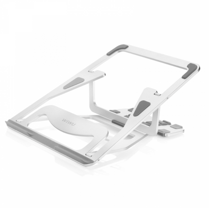 WiWU Lohas S100 zilveren laptopstandaard voor MacBook en laptops van 11,6" tot 15,4"