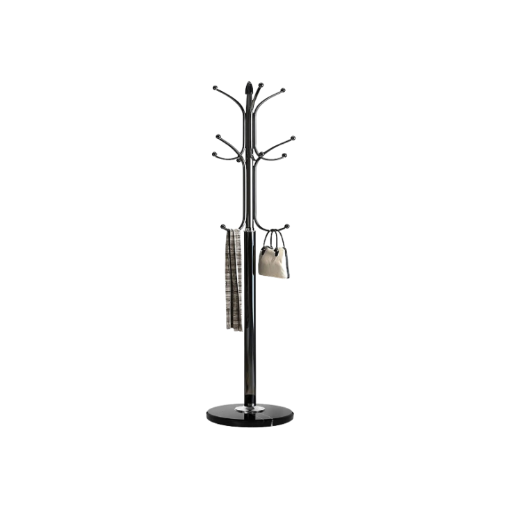 Elegante kapstok met marmeren voet – 176x38cm Zwart/Wit/Goud/Grijs Hoofdafbeelding