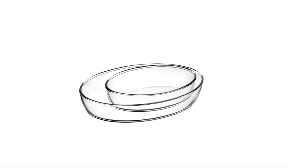 Pasabahce Borcam – Lot de 2 Plats en Verre pour Four (Ovales)