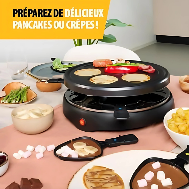 Appareil à Raclette et Crêpière Royal Swiss pour 6 Personnes