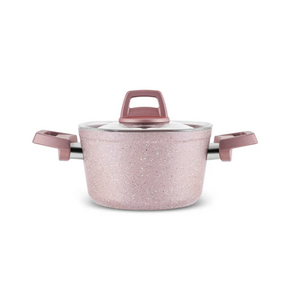 Karaca Biogranit Rosegold Lot de 12 Casseroles à Induction