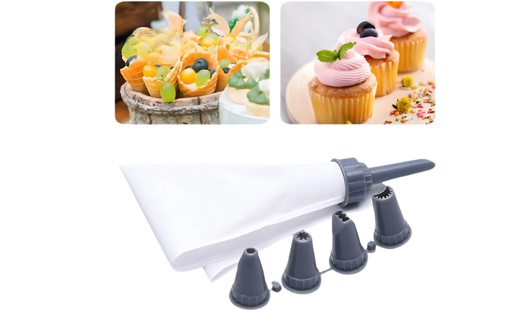 Ensemble de Décoration de Gâteaux 6 Pièces – Poches à Douille et Douilles Réutilisables